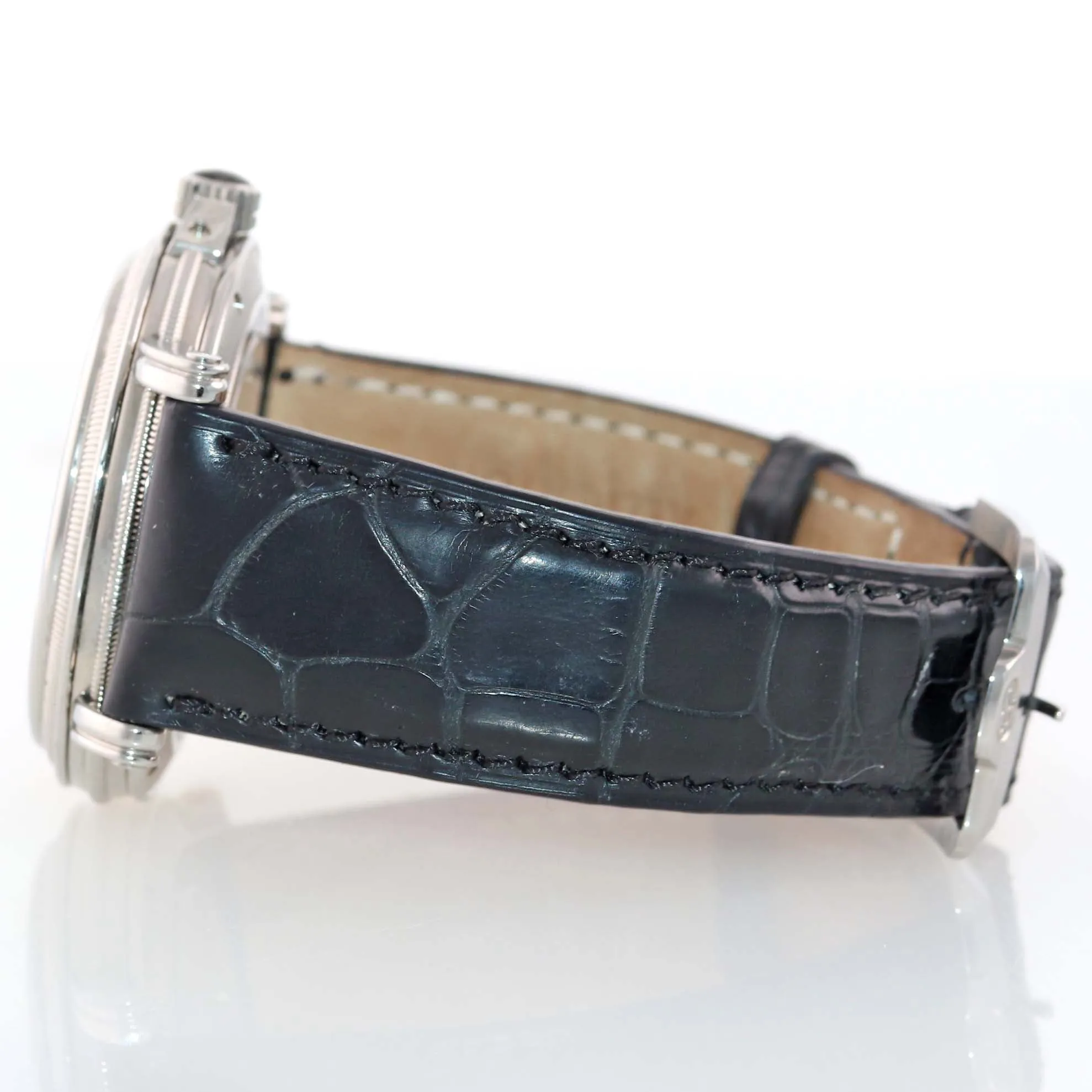 Paul Picot Atelier 3351 SG Steel Black Roman Diamond Date Automatic 42mm Watch