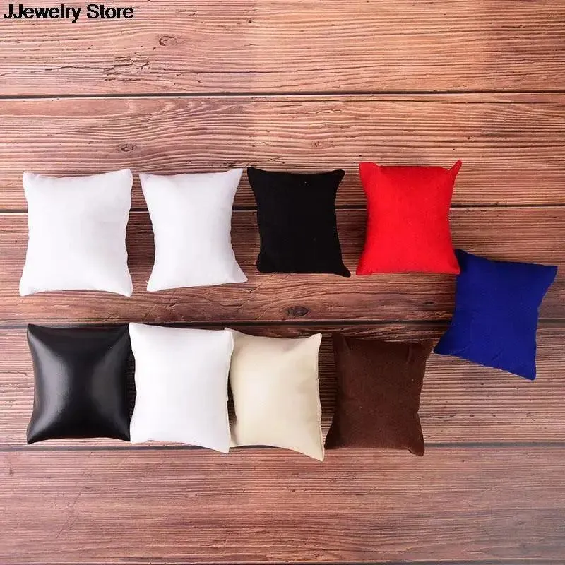 PU or Velvet Leather Bracelet Watch Pillow Bracelet Jewelry Watch Boxes Display Pillows Bracelet Watch Jewelry Showcase Display