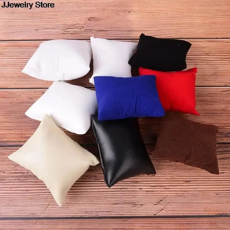 PU or Velvet Leather Bracelet Watch Pillow Bracelet Jewelry Watch Boxes Display Pillows Bracelet Watch Jewelry Showcase Display
