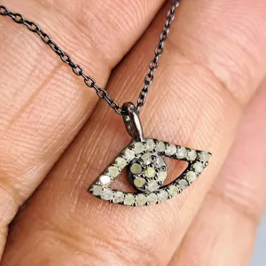 "Just WATCH Me!" 16" - 18" Necklace - Diamond, Black Sterling