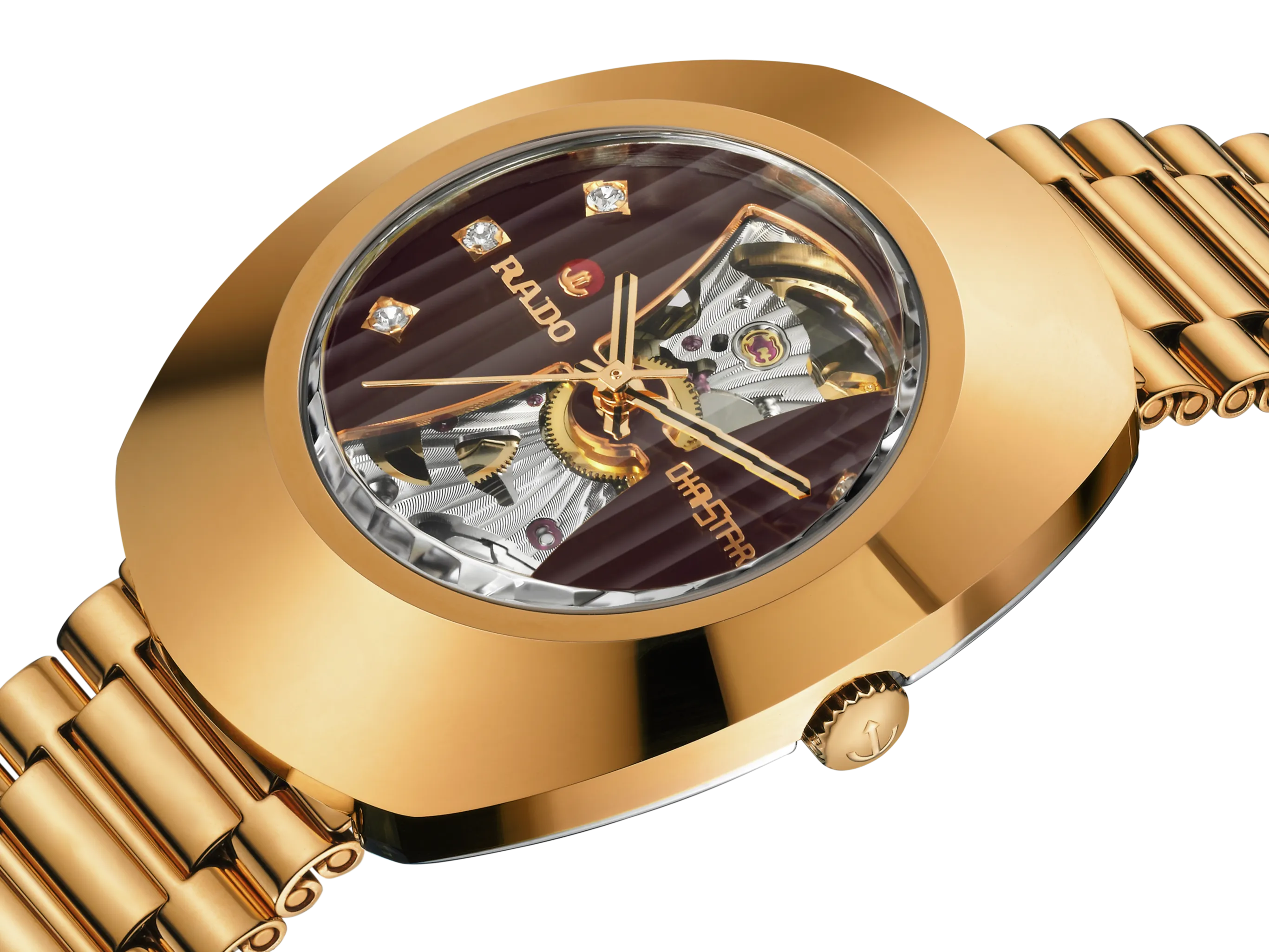 Rado DiaStar Original Open Heart 35mm Rose Gold PVD Men's Watch R12065303