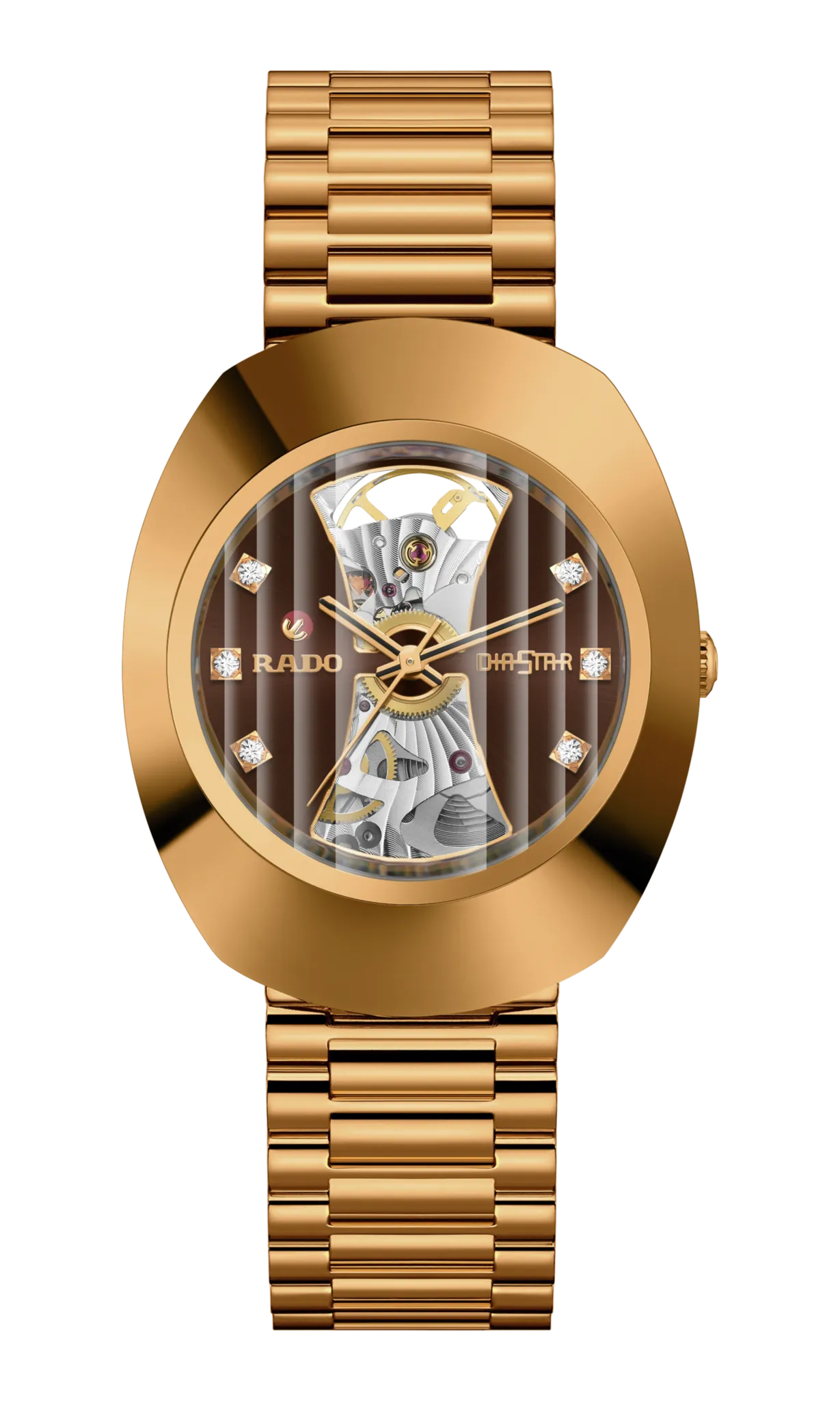 Rado DiaStar Original Open Heart 35mm Rose Gold PVD Men's Watch R12065303