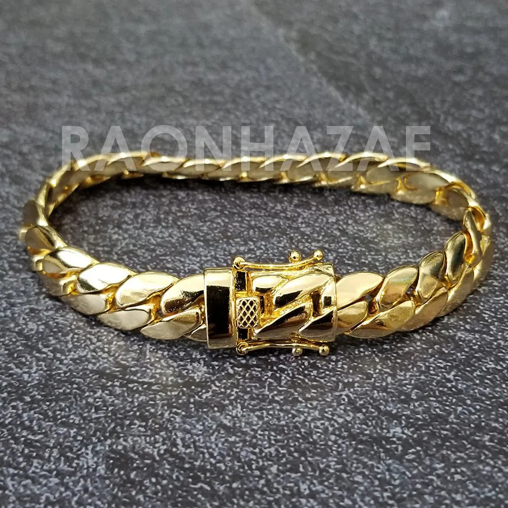 Raonhazae Hip Hop Iced Lab Diamond Red Face Drake 14K Gold Plated Watch with Miami Cuban Chain Set - GTX001