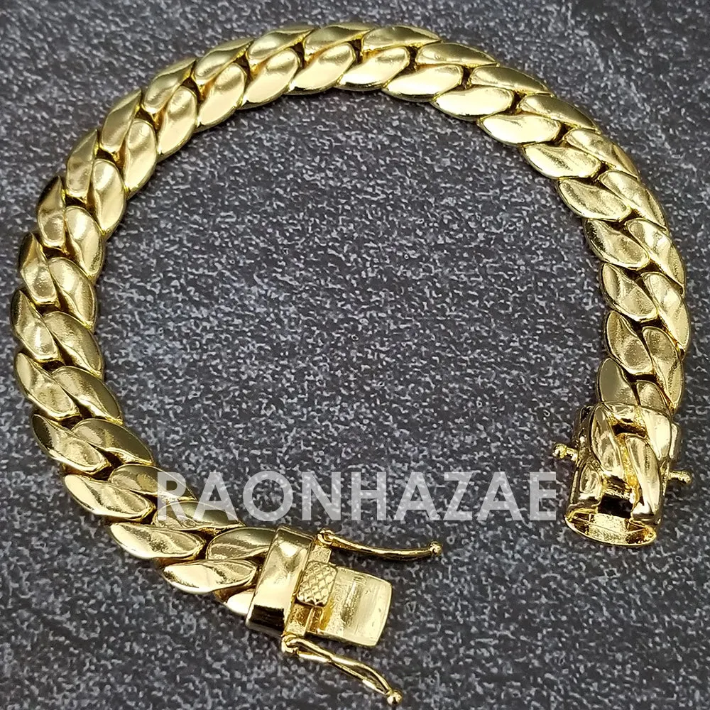 Raonhazae Hip Hop Iced Lab Diamond Red Face Drake 14K Gold Plated Watch with Miami Cuban Chain Set - GTX001