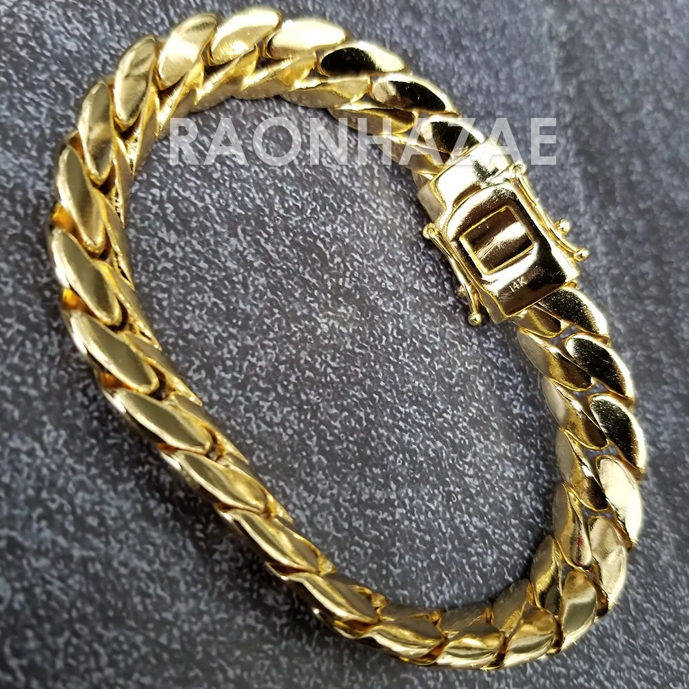 Raonhazae Hip Hop Iced Lab Diamond Red Face Drake 14K Gold Plated Watch with Miami Cuban Chain Set - GTX001
