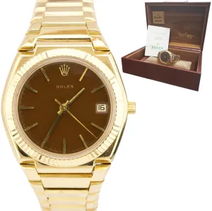 RARE Rolex 18K Yellow Gold 'El Texano' President 39mm Beta 21 Quartz Watch 5100