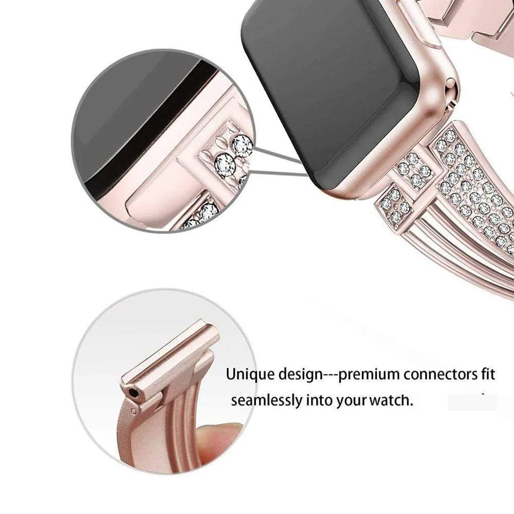 Raven-An Exclusive Rhinestone Band Compatible With Apple Watch