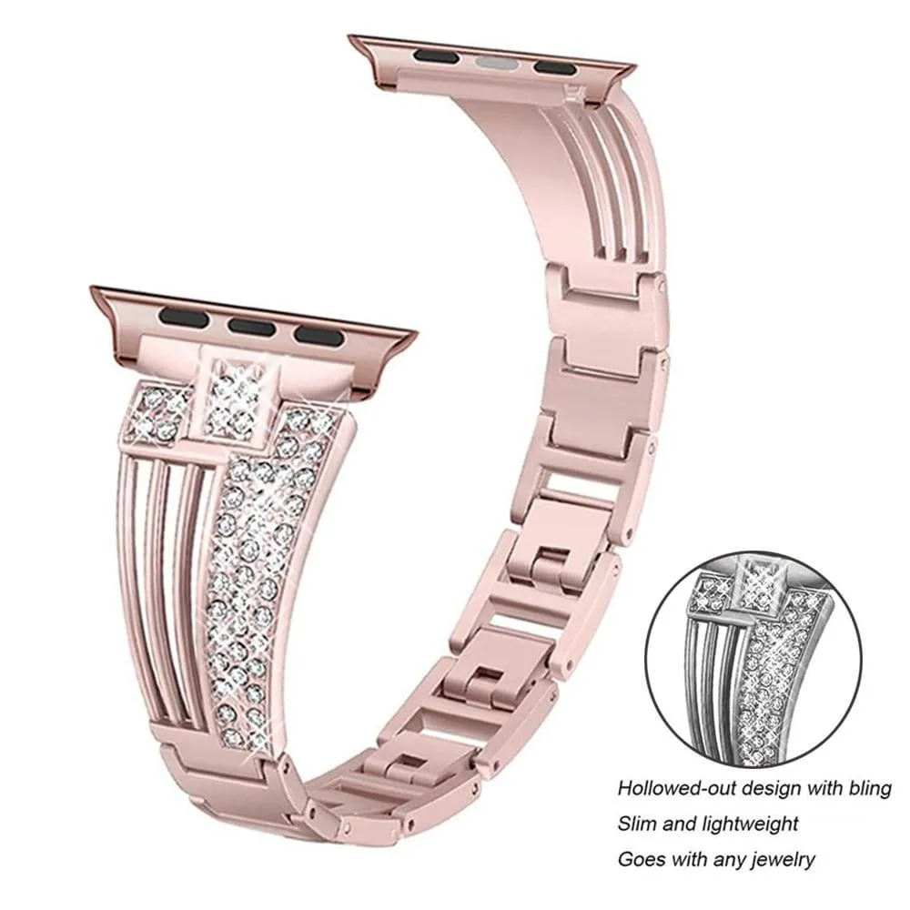 Raven-An Exclusive Rhinestone Band Compatible With Apple Watch