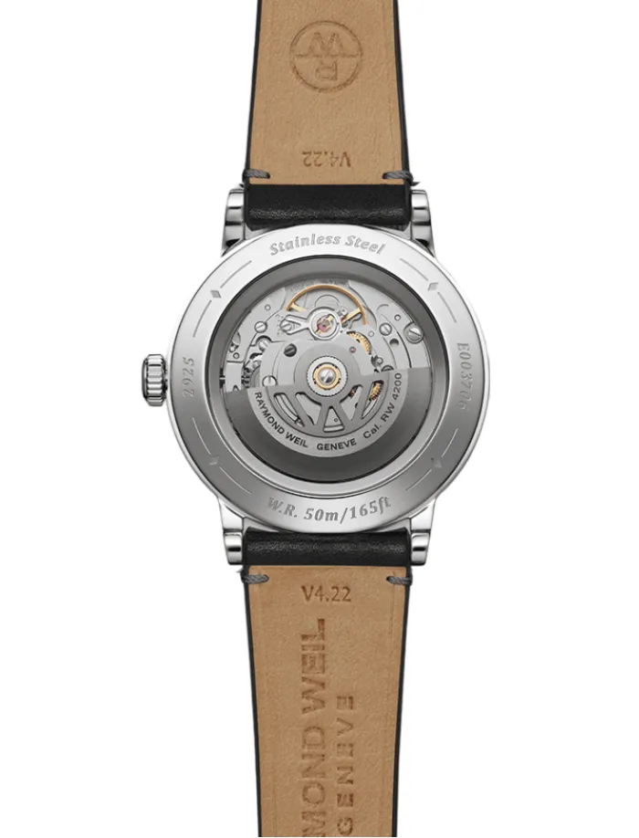 Raymond Weil Millesime Men’s Automatic Black Leather Strap Watch 2925-stc-60001