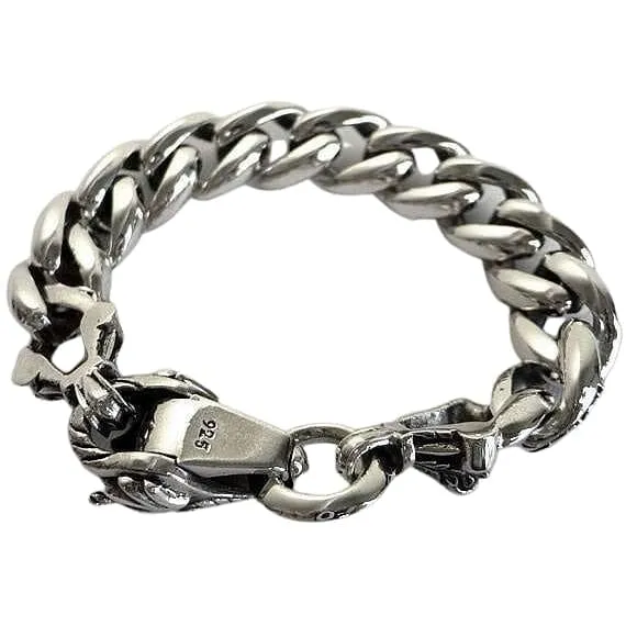 Rider Dragon 925 Sterling Silver Men's Bracelet