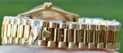 ROLEX 18k GOLD DIAMOND PRESIDENT MIDSIZE LADIES WATCH