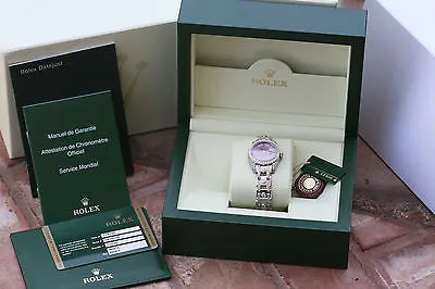 Rolex 26mm Datejust 179160 Stainless Steel Ladies Diamond Dial Bezel Band Lugs