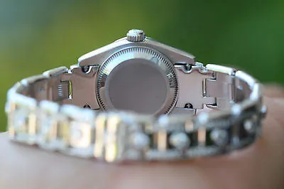 Rolex 26mm Datejust 179160 Stainless Steel Ladies Diamond Dial Bezel Band Lugs