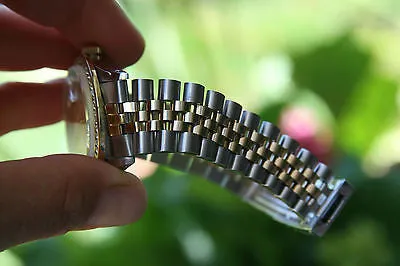ROLEX 2TONE MENS 36mm DATEJUST 18K YELLOW GOLD STEEL DIAMOND BEZEL 16201 16233