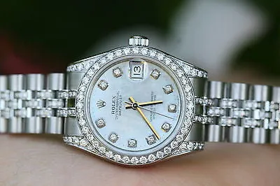 ROLEX 31mm MIDSIZE 178240 DIAMOND LUGS BAND BEZEL DIAL for 18k WHITE GOLD 178159