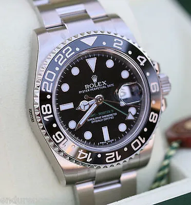 Rolex 40mm GMT Master II 116710 Stainless Steel Black Bezel & Dial
