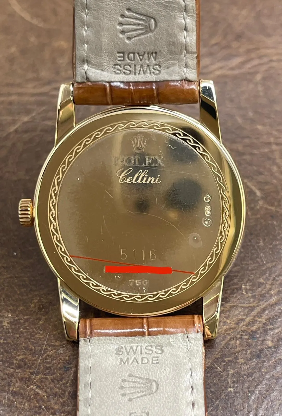 Rolex  Cellini 32mm 5116 Black Dial Manual Wind Watch