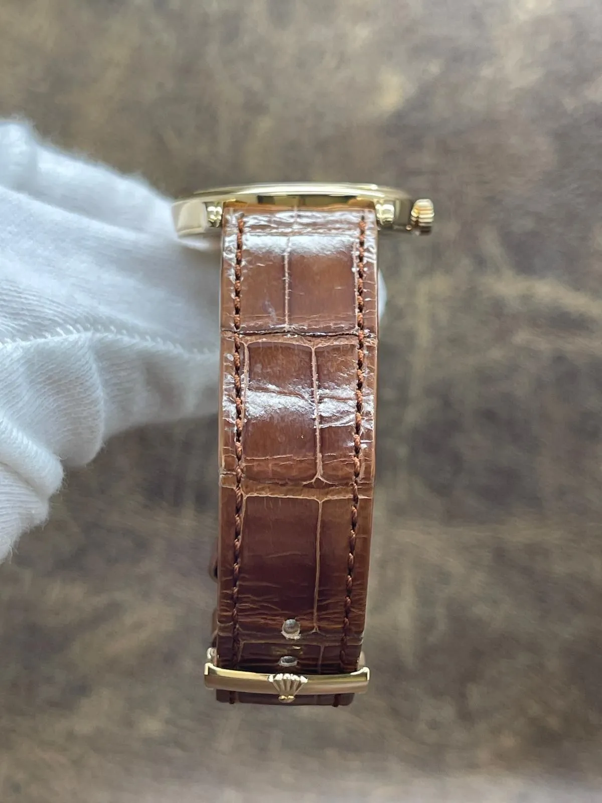 Rolex  Cellini 32mm 5116 Black Dial Manual Wind Watch