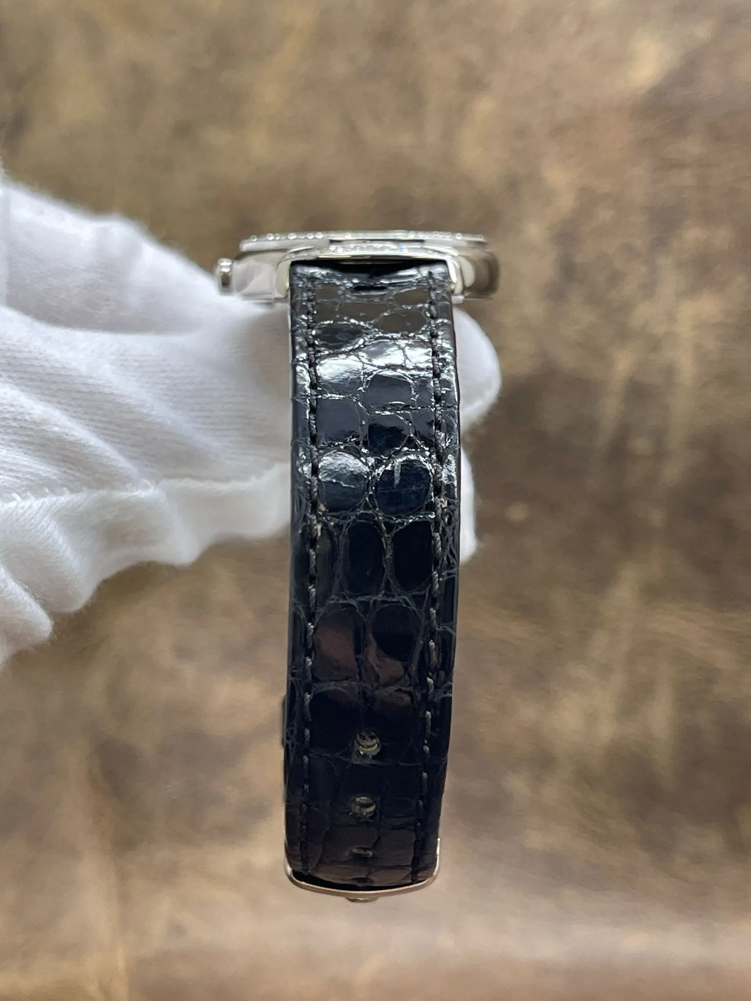 Rolex Cellini Cellissima 6673 Silver Diamond Dial Quartz Women's Watch