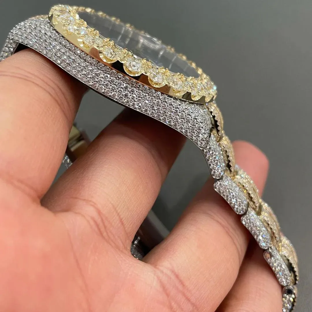 Rolex Date-Just Moissanite Diamond Watch  W 171