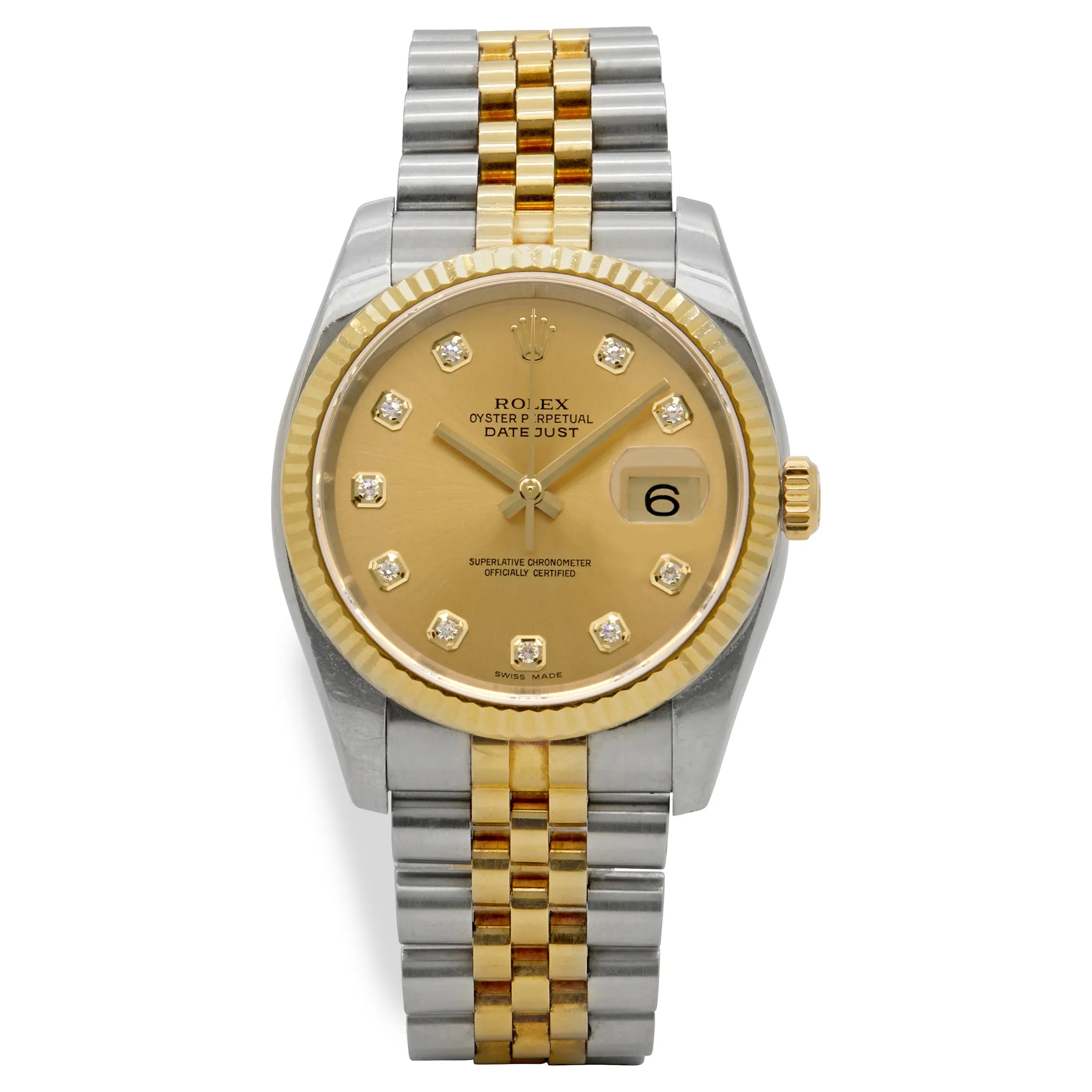 Rolex Datejust 116233 diam dial Jub Champagne Dial Automatic Watch