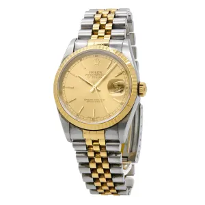 Rolex Datejust 16233 Gold Dial Automatic Watch