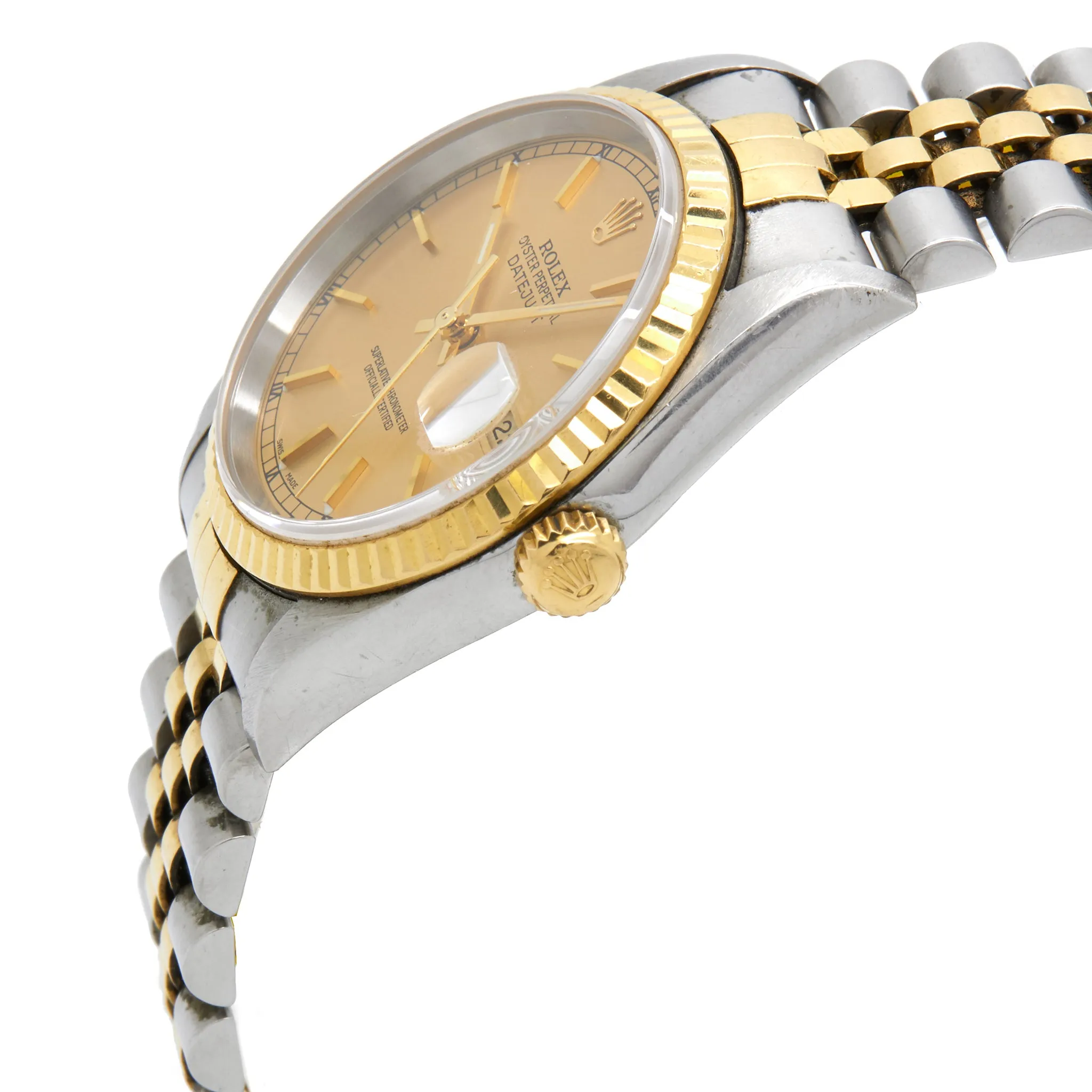 Rolex Datejust 16233 Gold Dial Automatic Watch
