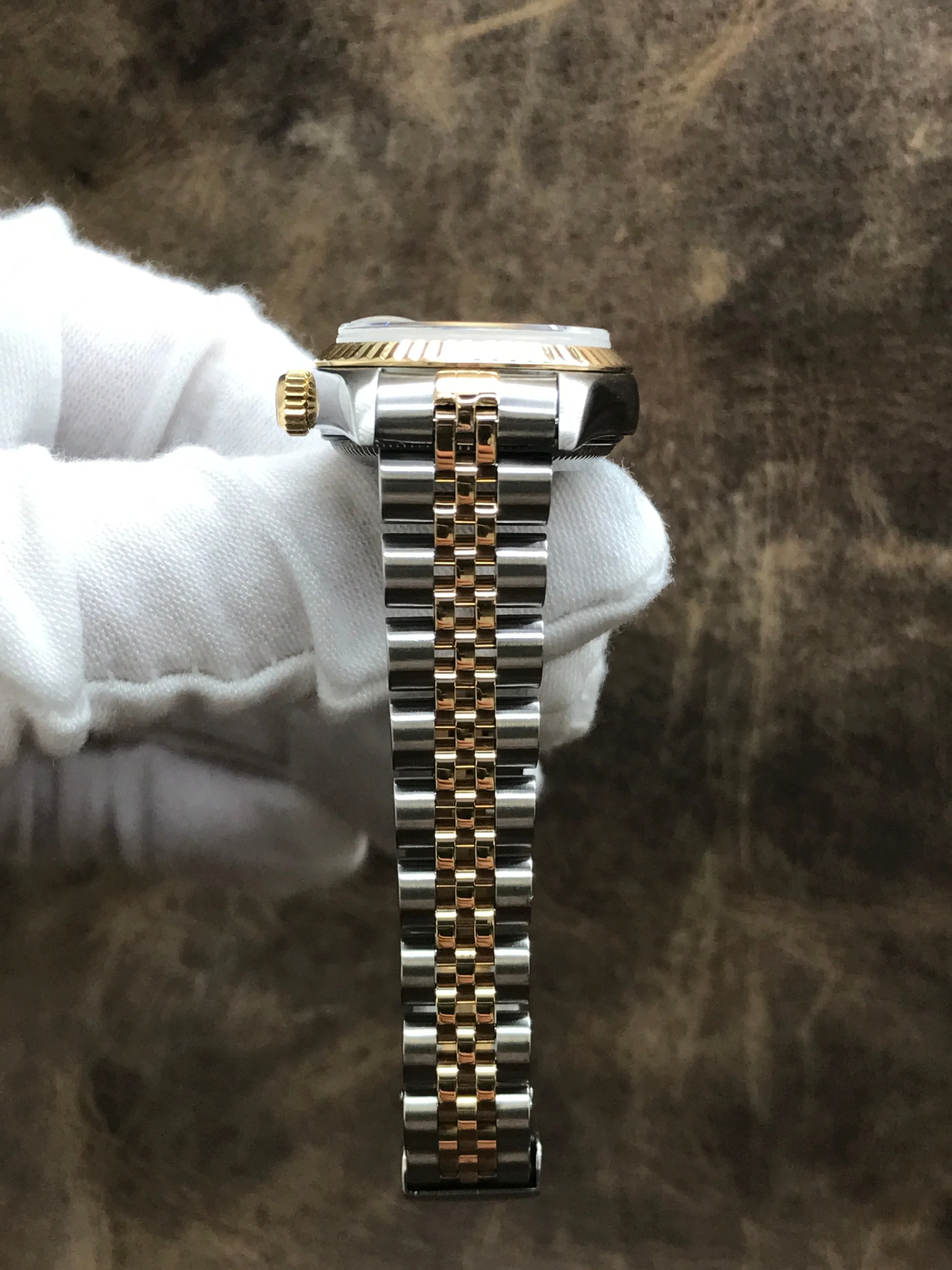Rolex Datejust 26mm 69173 Gold Tapestry Dial Automatic Women's Watch