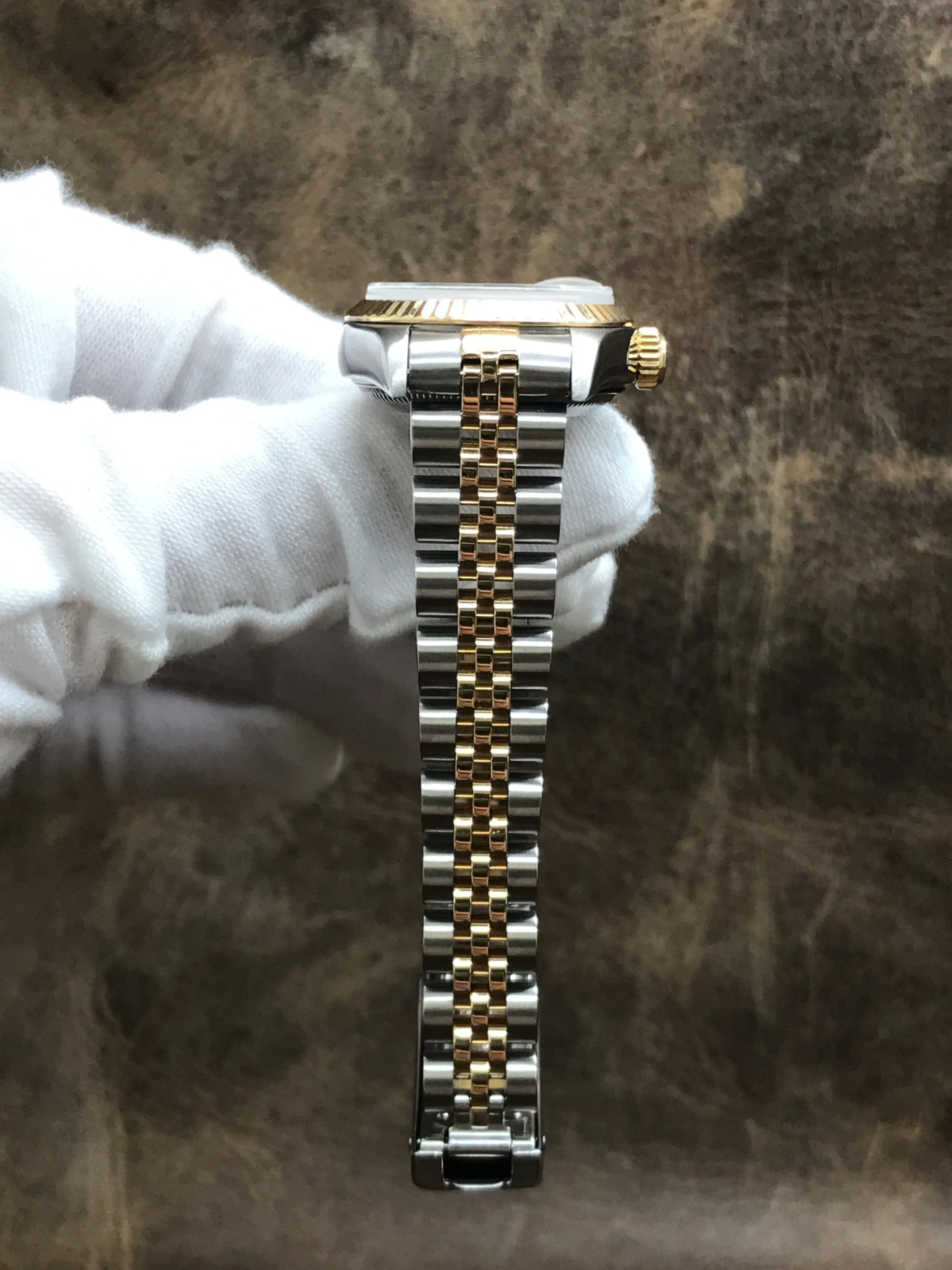 Rolex Datejust 26mm 69173 Gold Tapestry Dial Automatic Women's Watch