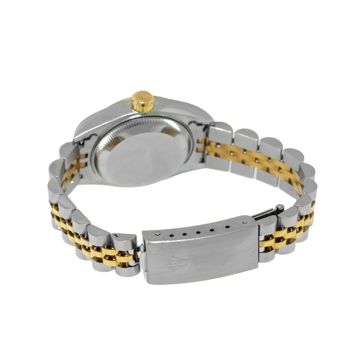 Rolex Datejust 26mm Yellow Gold & Steel Champagne Diamond Dial and Fluted Bezel 79173