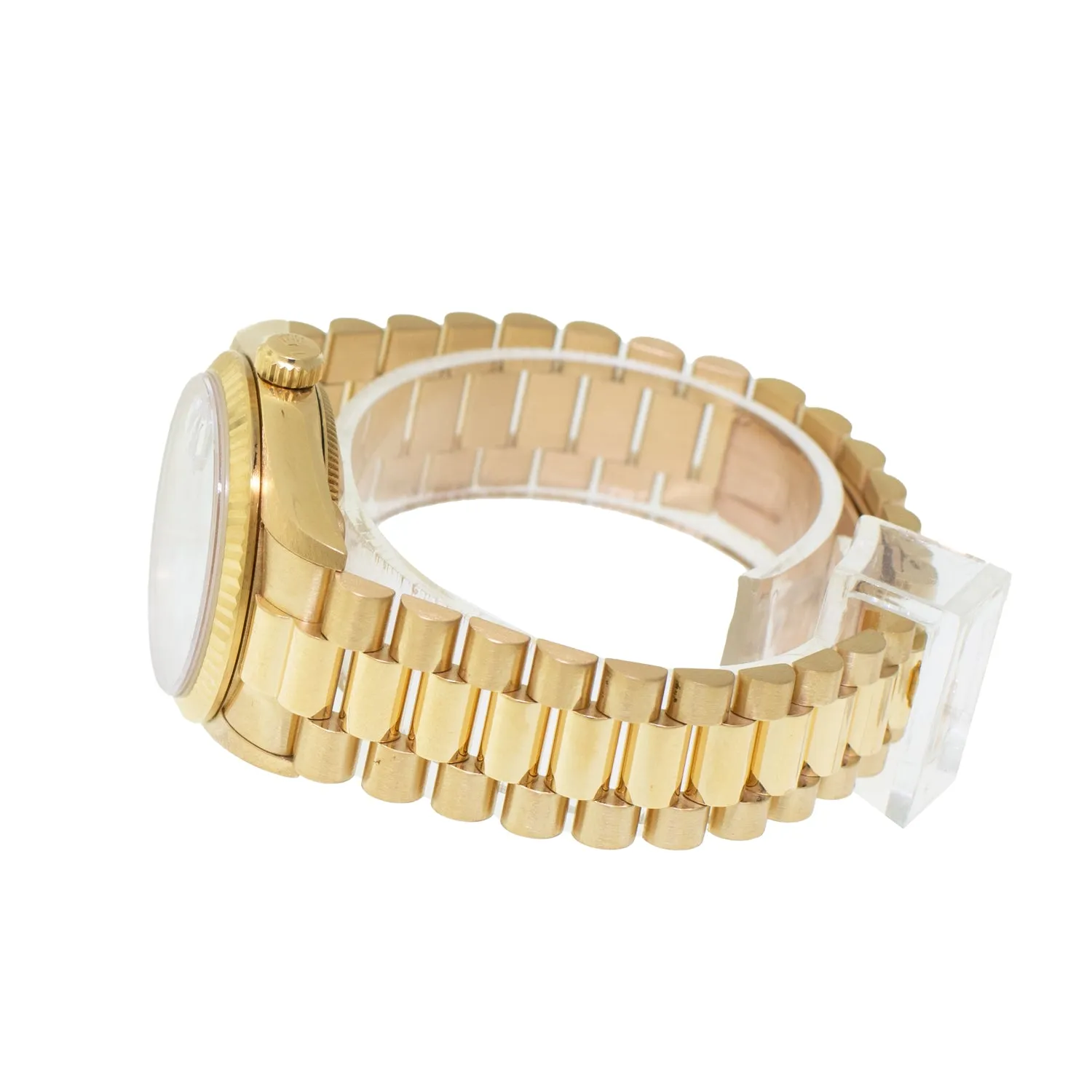 Rolex Datejust 31mm Yellow Gold White Roman/Diamond Dial & Fluted Bezel 68278