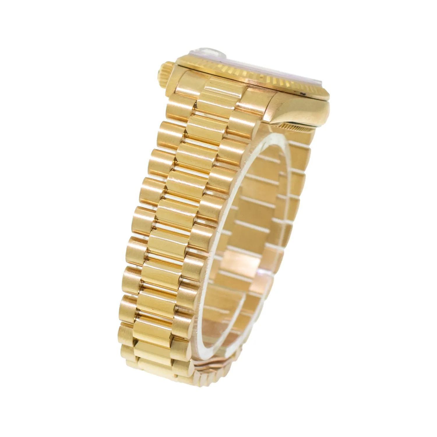 Rolex Datejust 31mm Yellow Gold White Roman/Diamond Dial & Fluted Bezel 68278