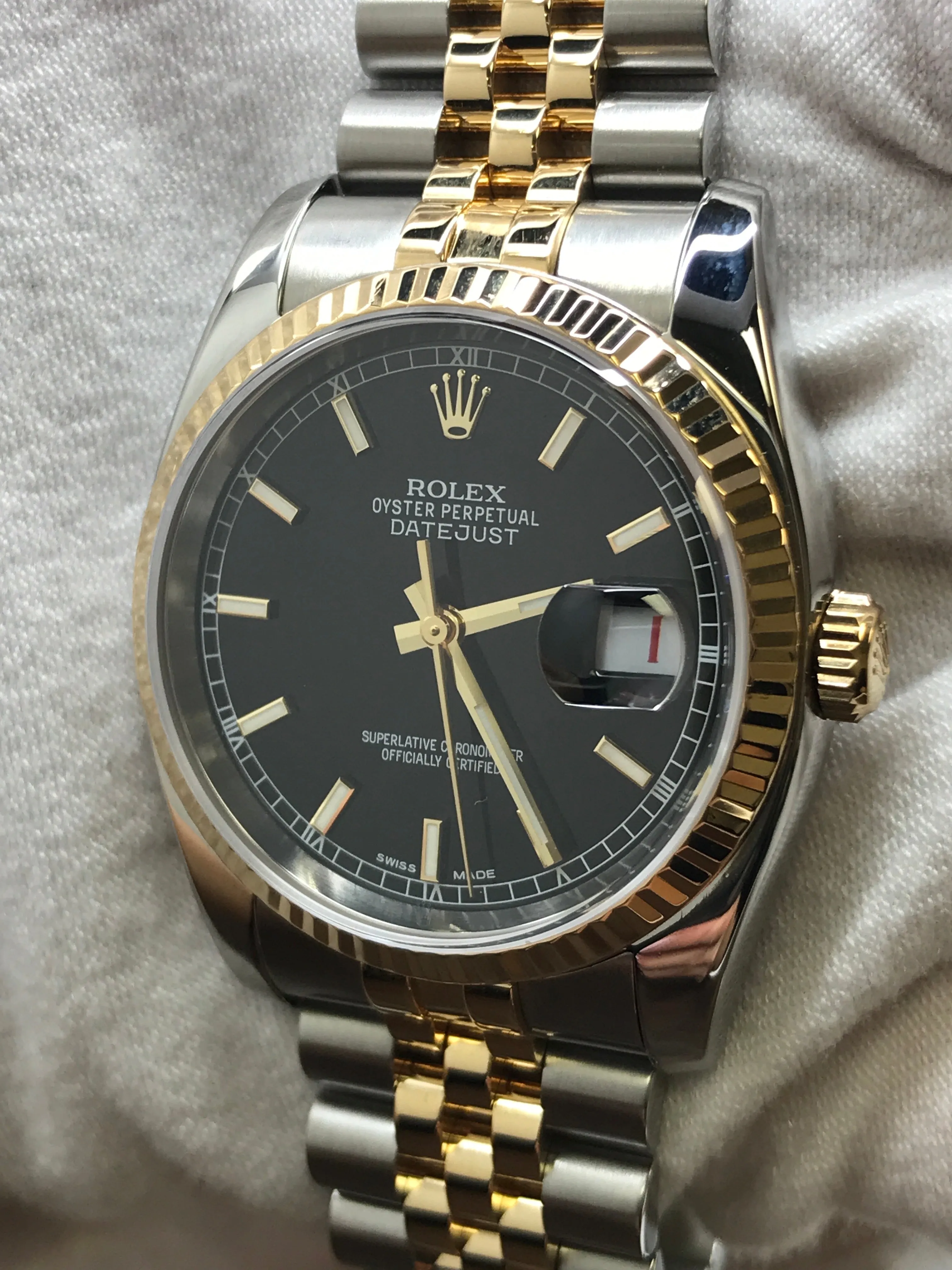 Rolex Datejust 36mm 116233 Black Dial Automatic Watch