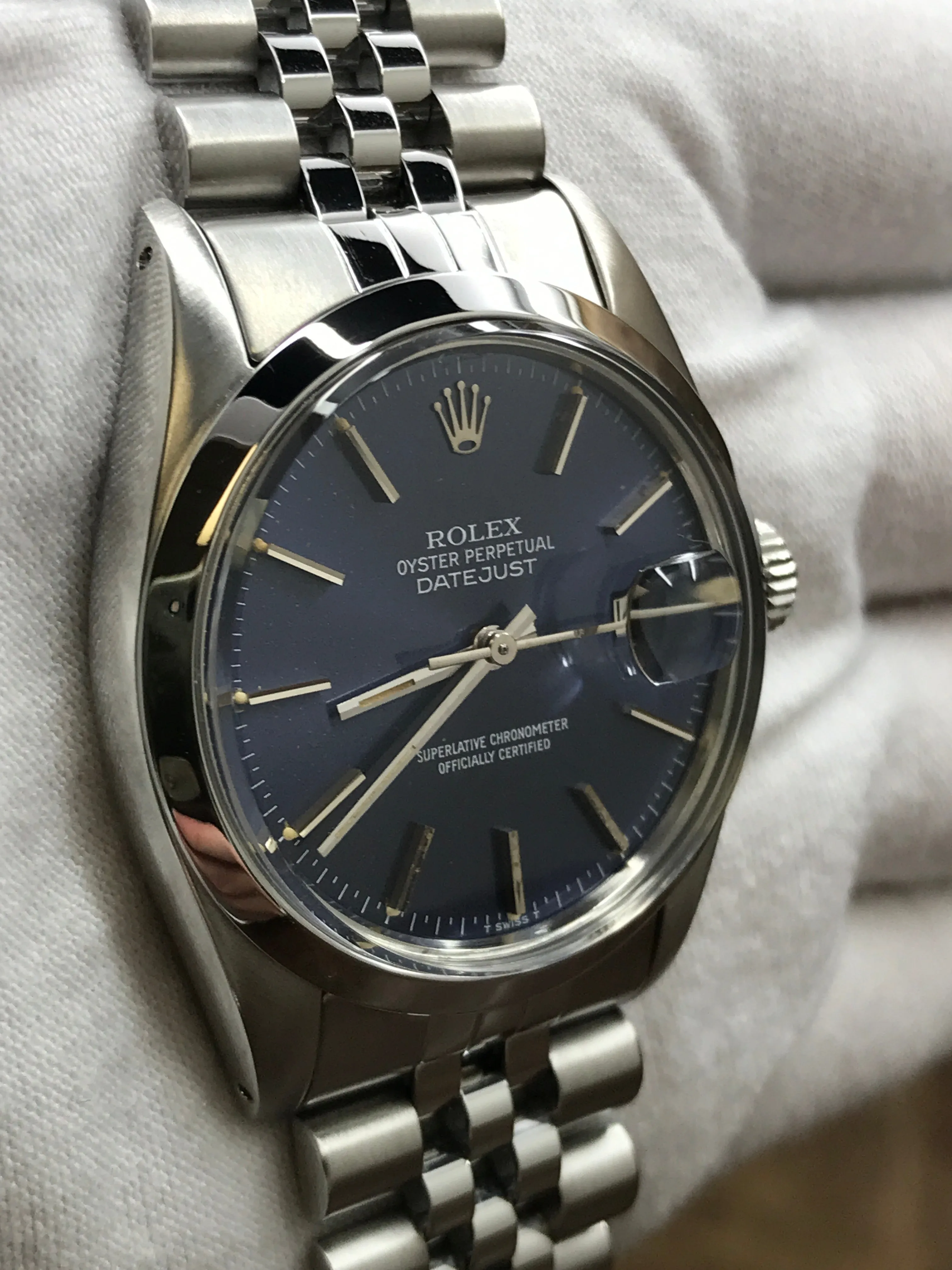Rolex Datejust 36mm 16000 Blue Dial Automatic Watch