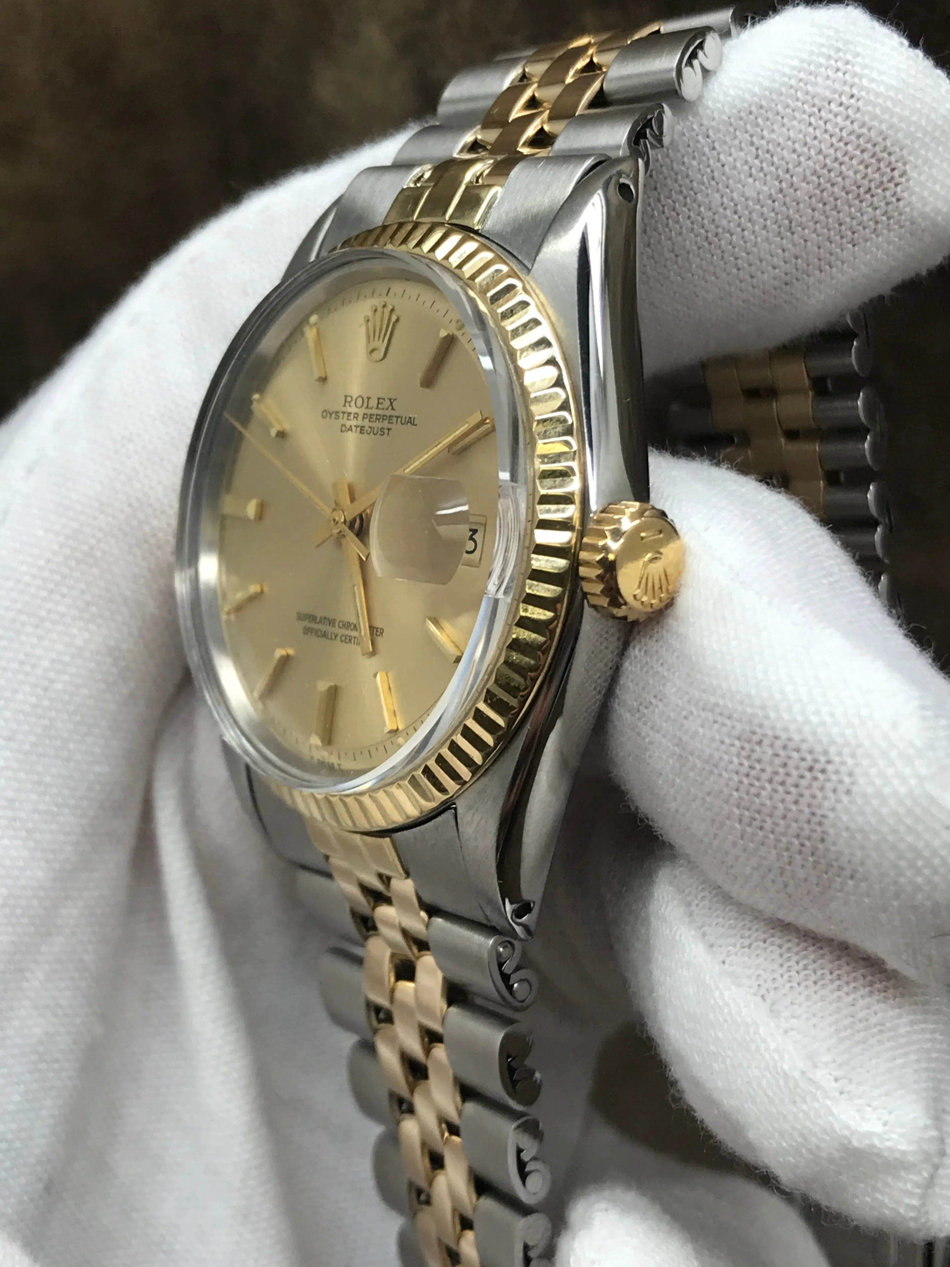 Rolex Datejust 36mm 1601 Champagne Dial Automatic Watch