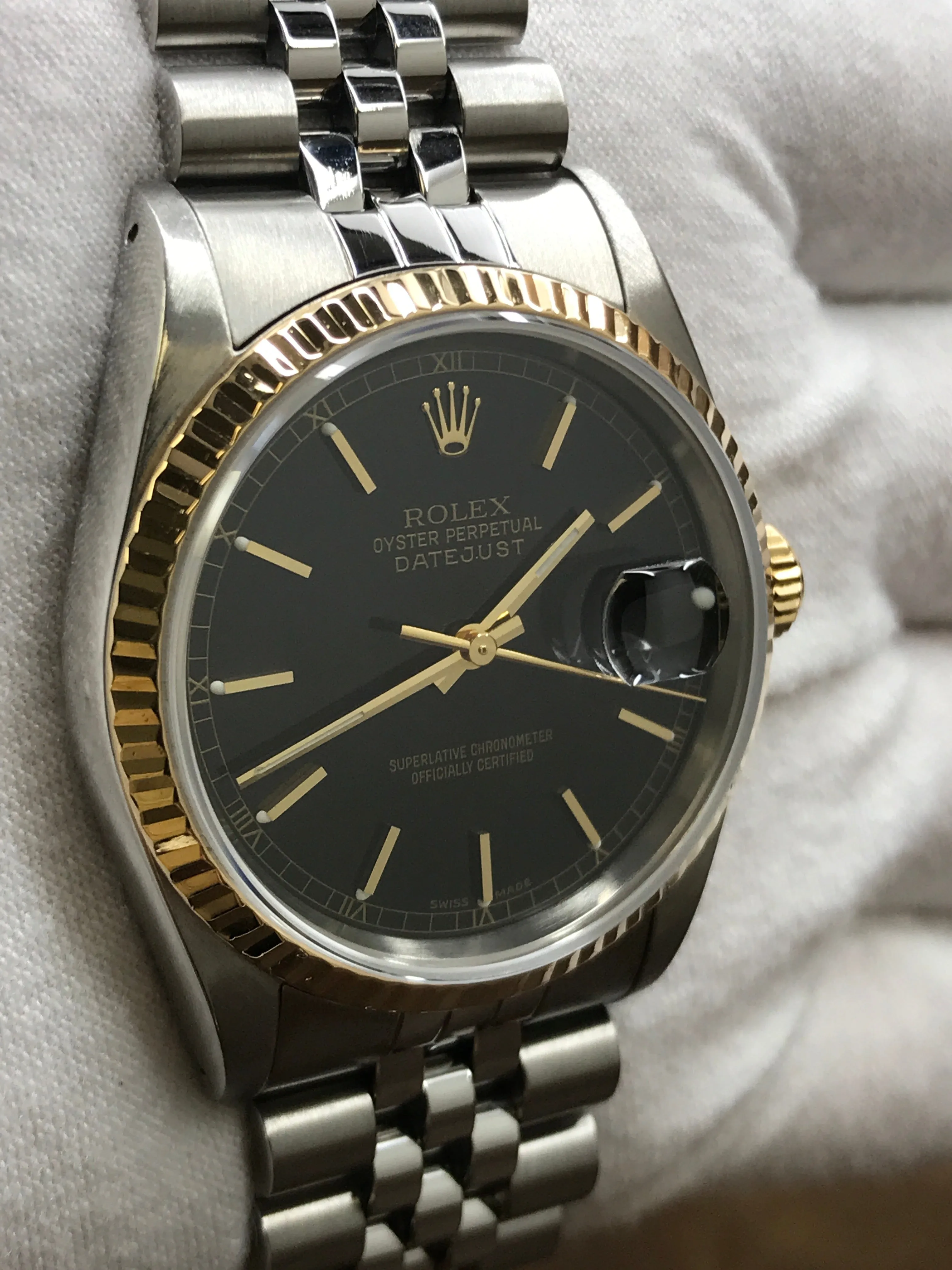 Rolex Datejust 36mm 16233 Black Dial Automatic Watch