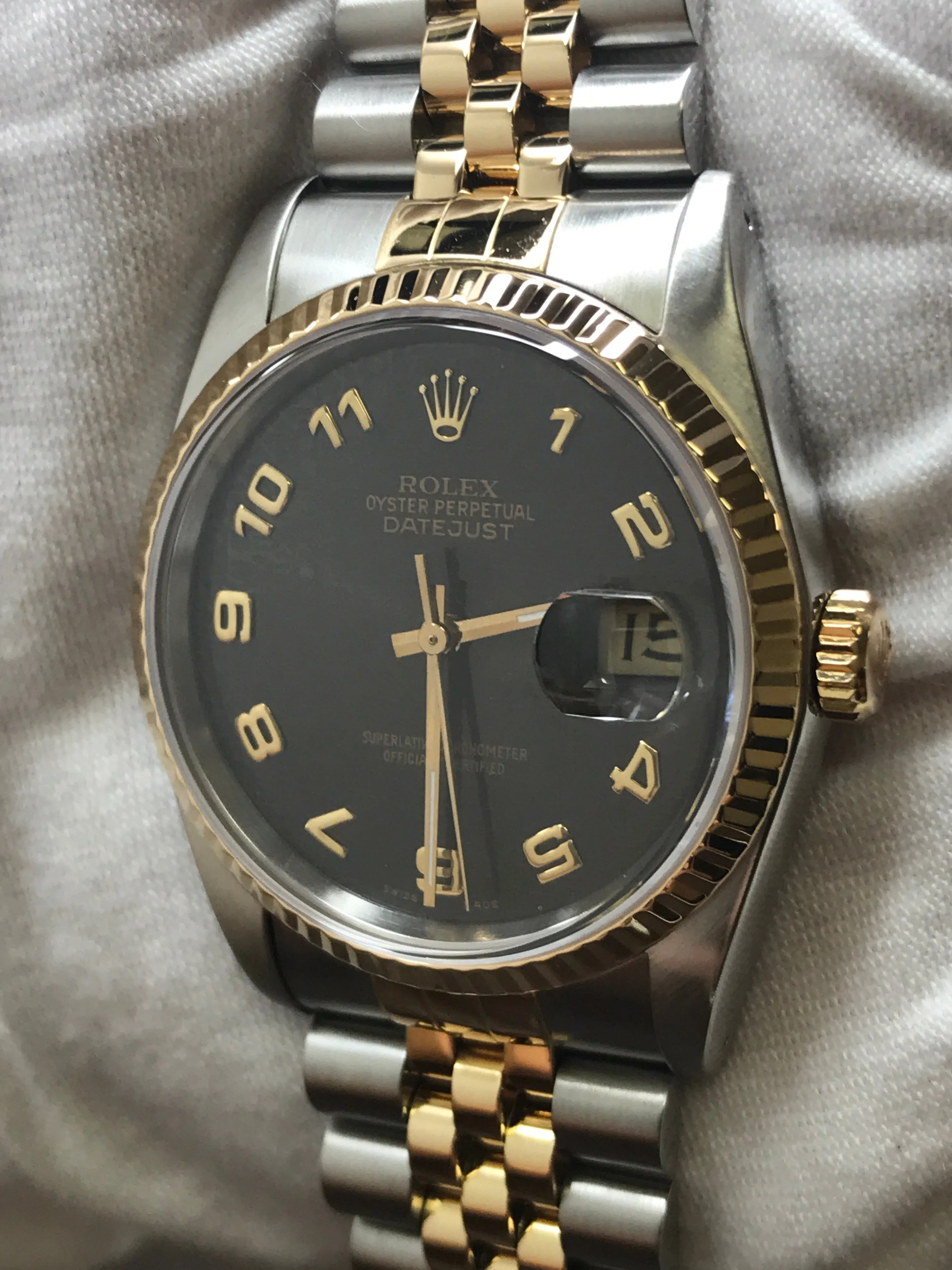 Rolex Datejust 36mm 16233 Dark Brown Dial Automatic Watch