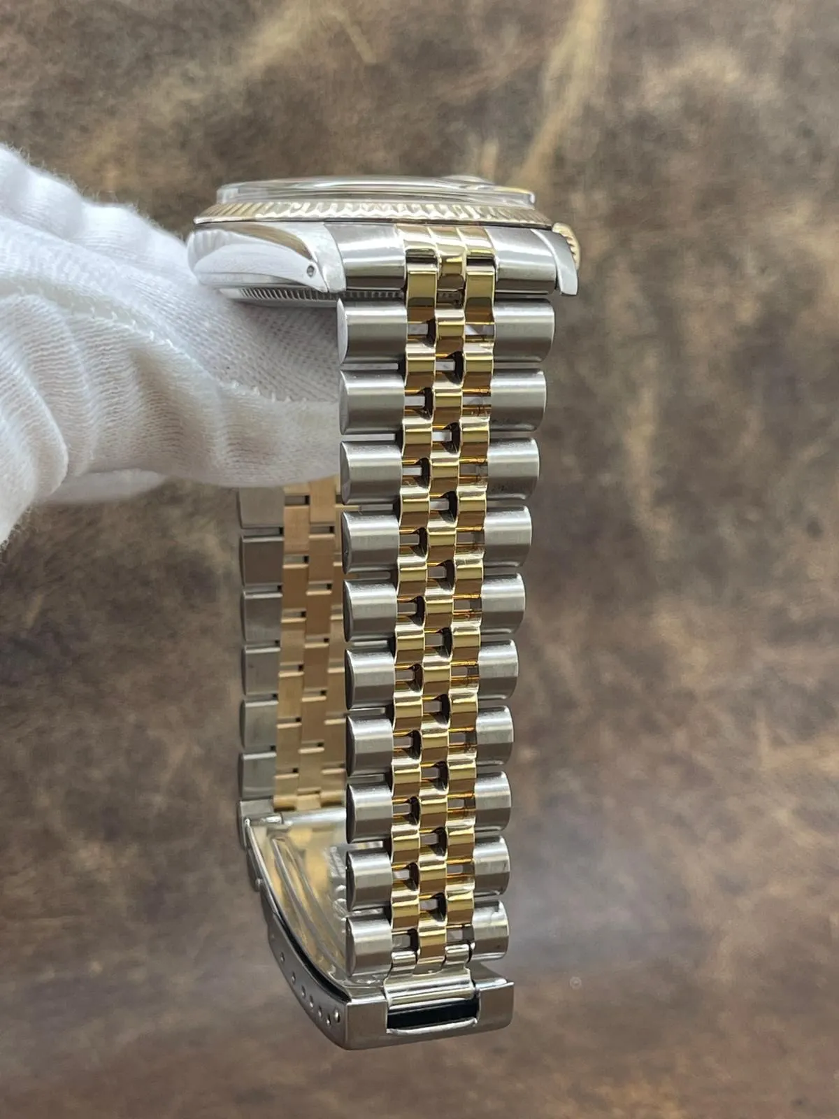Rolex Datejust 36mm Custom Links 16013 Champagne Dial Automatic Watch
