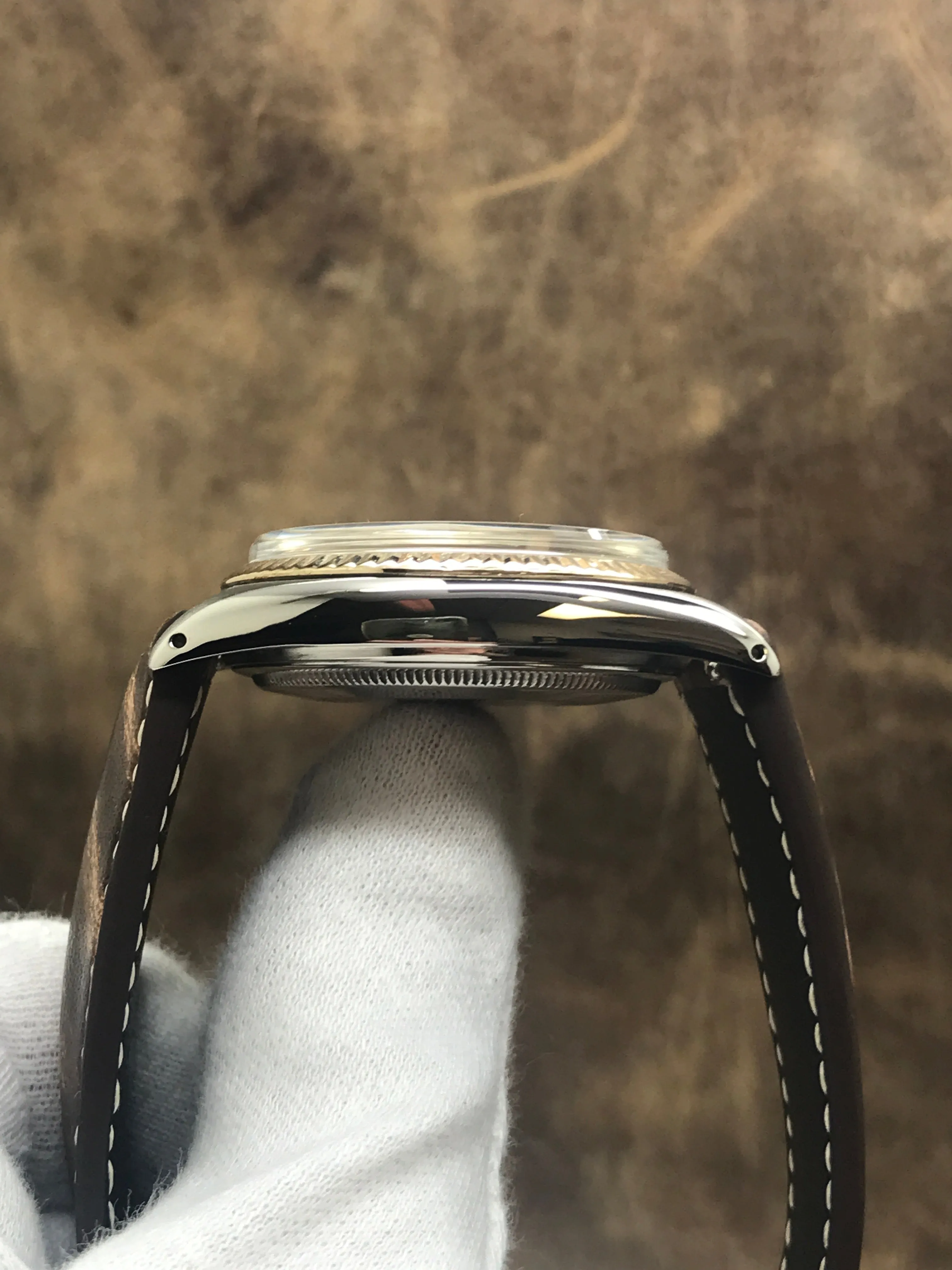 Rolex Datejust 36mm Custom Strap 16013 Silver Dial Automatic Watch