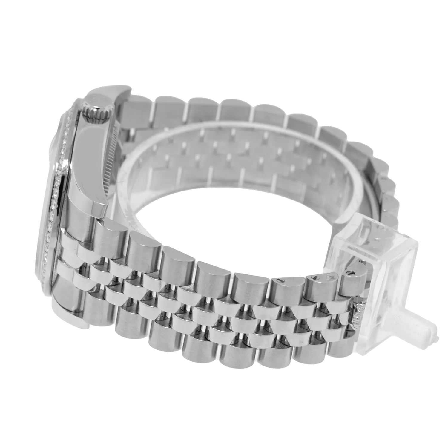 Rolex Datejust 36mm White Gold & Steel Silver Jubilee Diamond Dial & Diamond Bezel 116244