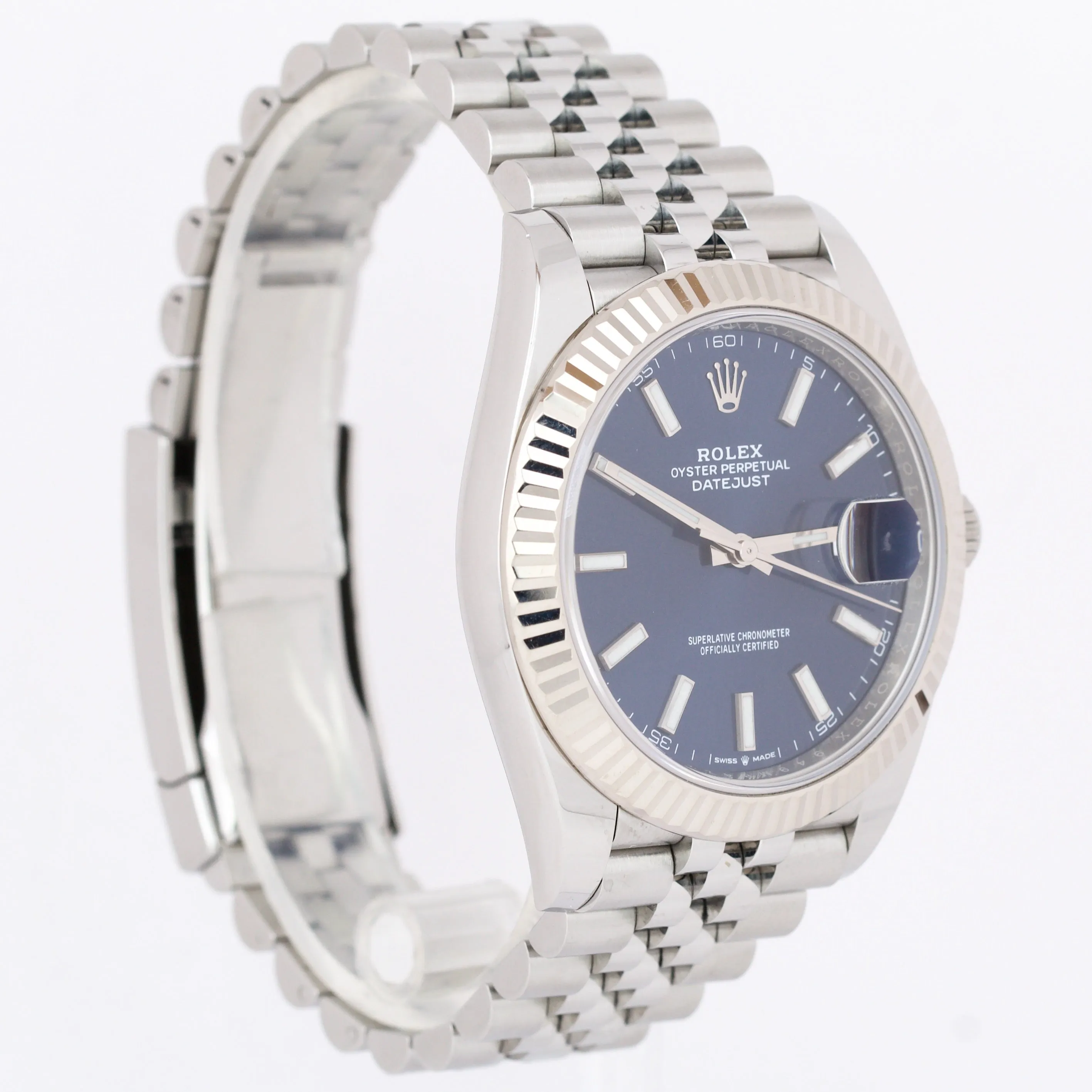 Rolex DateJust 41 Blue Stainless Steel Jubilee 41mm Watch 126334 BOX & PAPERS