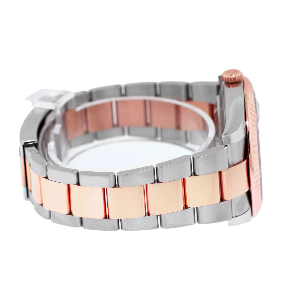 Rolex Datejust 41mm Everose Gold & Steel Sundust Index Dial & Fluted Bezel 126331