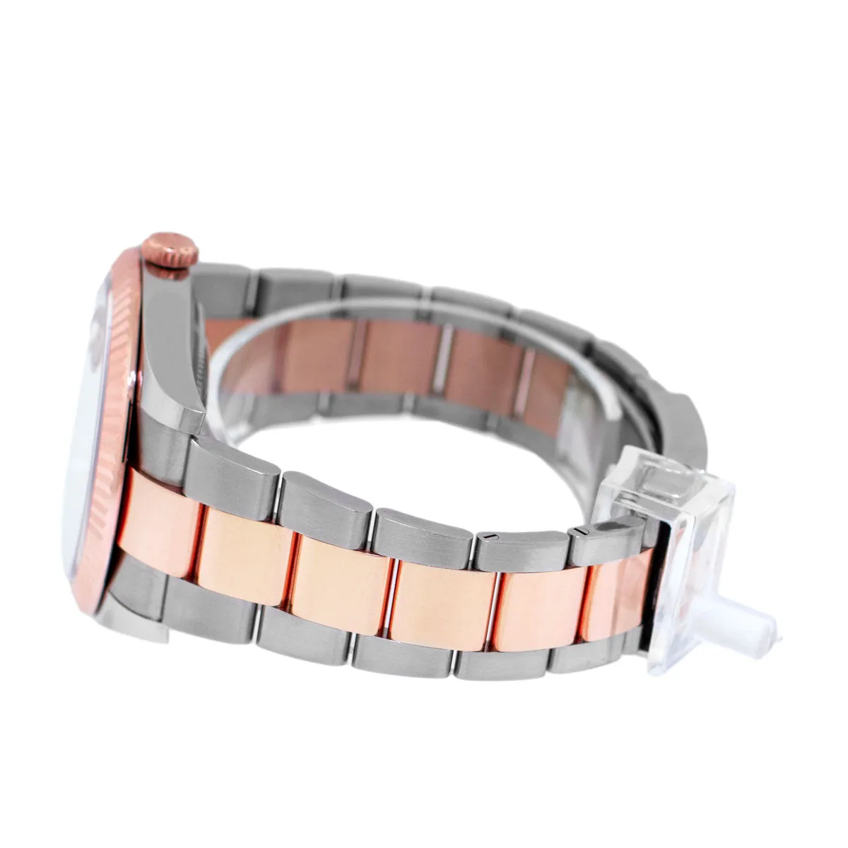 Rolex Datejust 41mm Everose Gold & Steel Sundust Index Dial & Fluted Bezel 126331