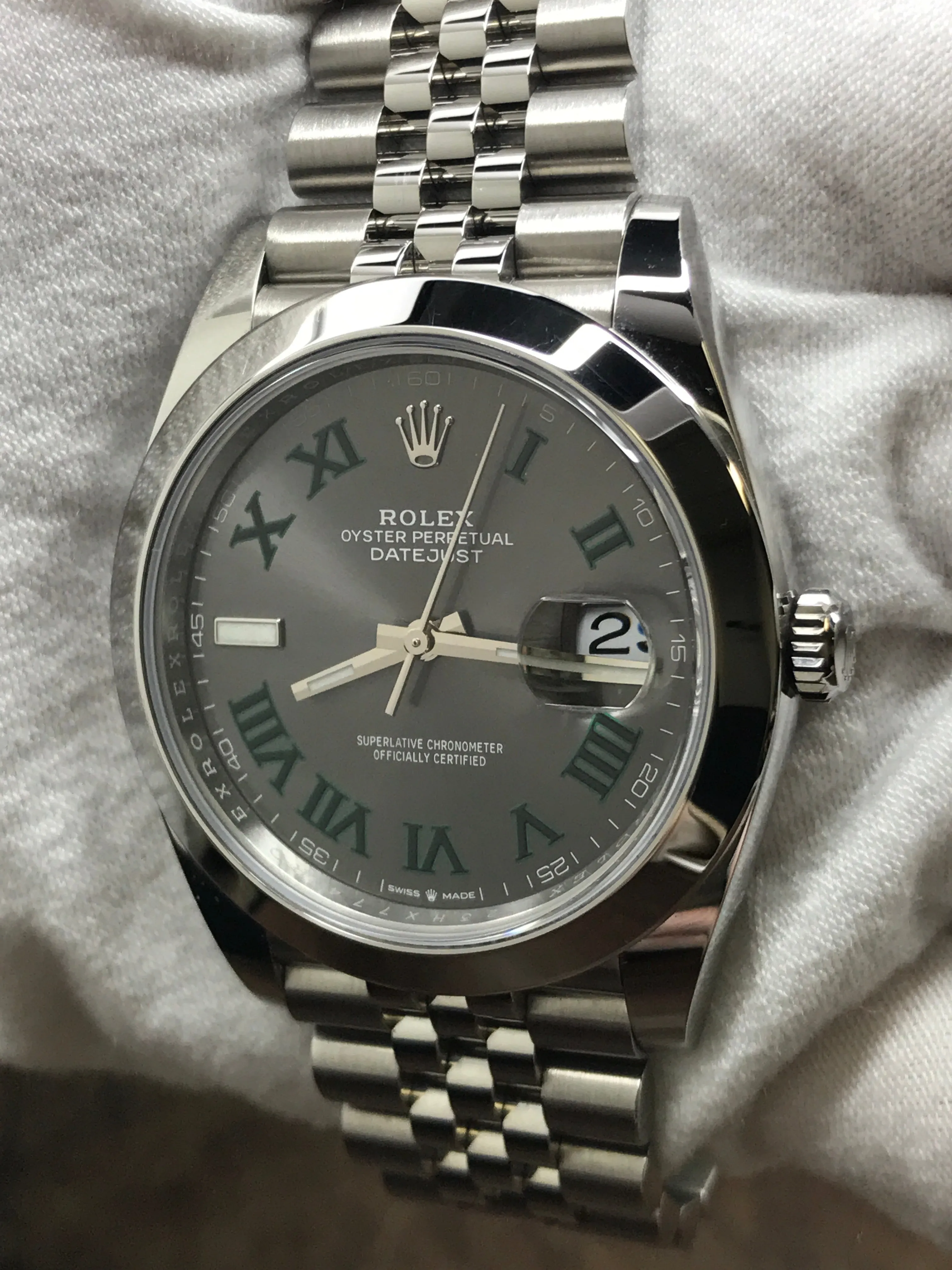 Rolex Datejust 41mm Wimbledon 126300 Slate Grey Dial Automatic Men's Watch