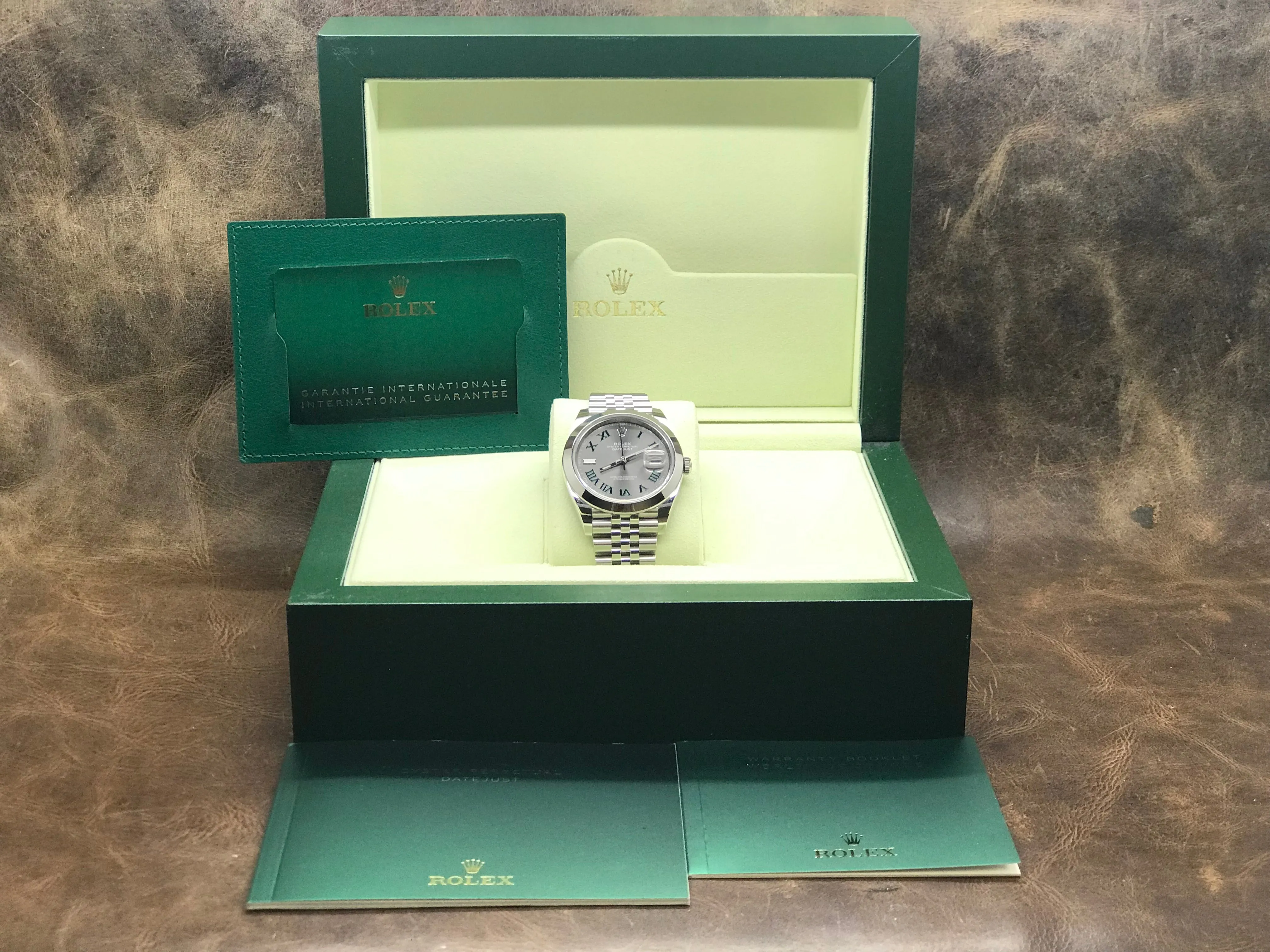 Rolex Datejust 41mm Wimbledon 126300 Slate Grey Dial Automatic Men's Watch