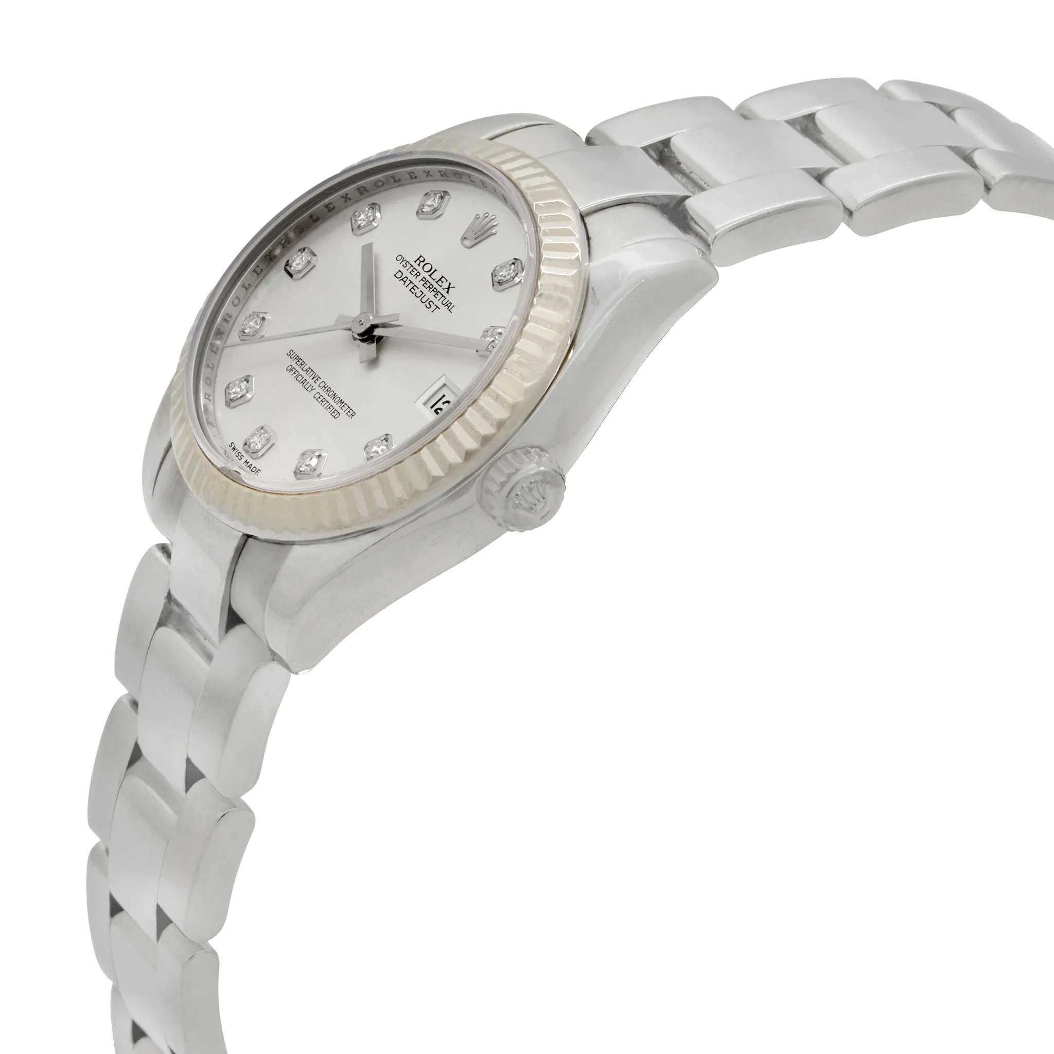 Rolex Datejust Diamonds 178274 Silver Dial Automatic Women's Watch