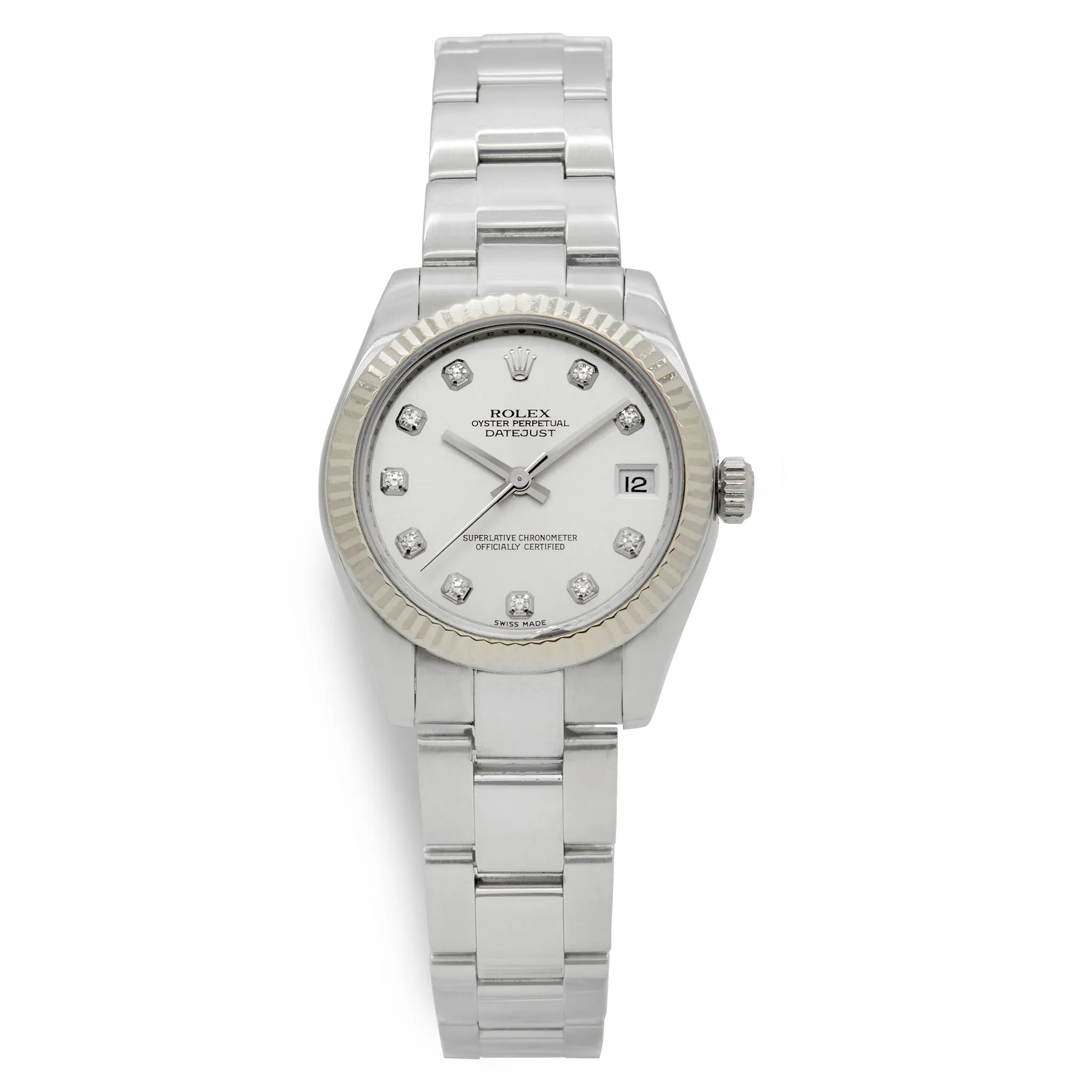 Rolex Datejust Diamonds 178274 Silver Dial Automatic Women's Watch