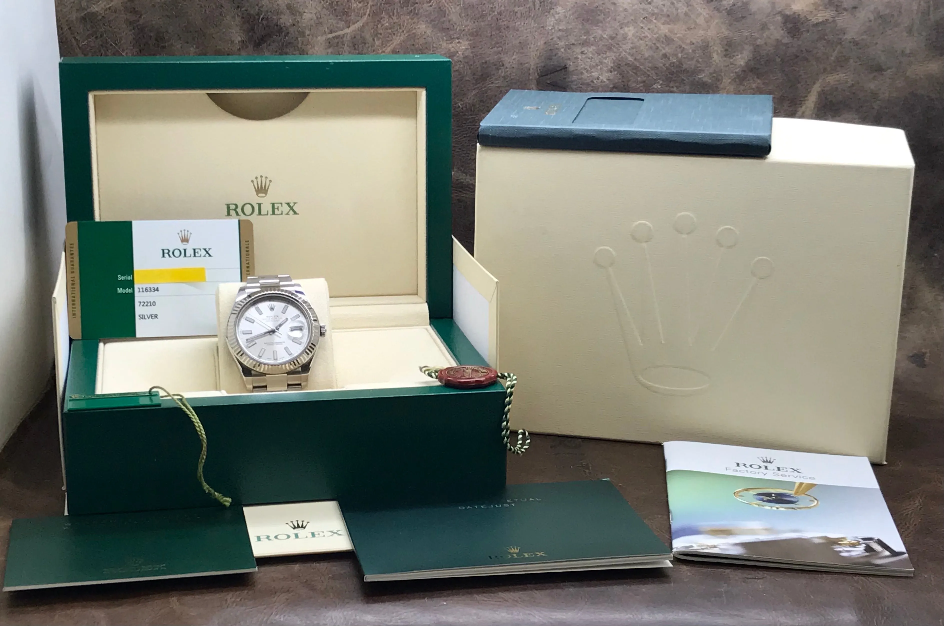 Rolex Datejust II 41mm 116334 Silver Dial Automatic Men's Watch