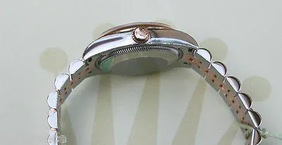 ROLEX DATEJUST LADIES NEW MIDSIZE ROSE GOLD STEEL BOX CARD CERTIFICATE