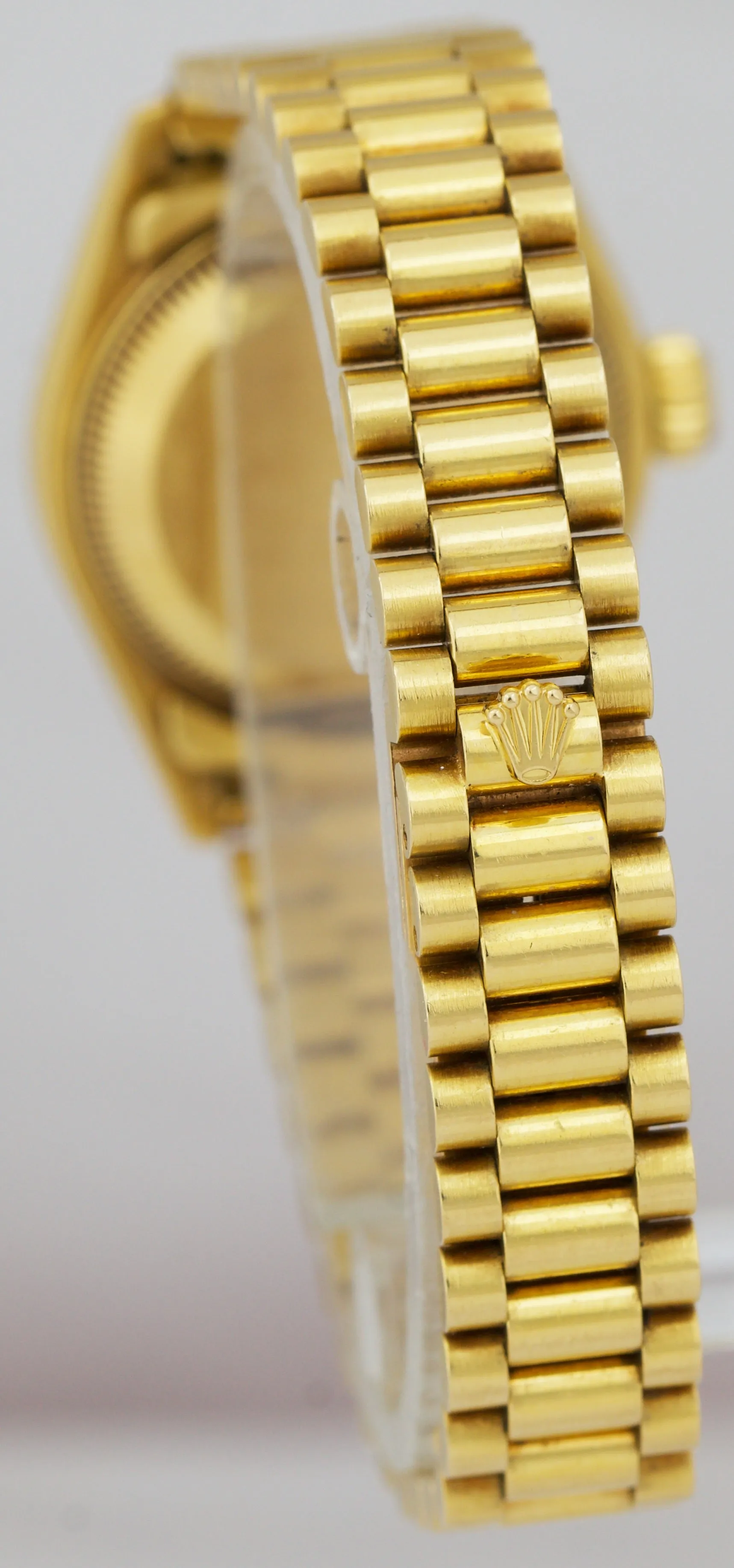 Rolex DateJust President 26mm Champagne Blue Diamond Dial 18K Yellow Gold 69178